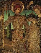 HUGUET, Jaume Triptych of Saint George (detail) af oil on canvas